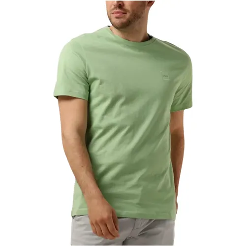 Grünes Baumwoll-T-Shirt Tales , Herren, Größe: L - Hugo Boss - Modalova