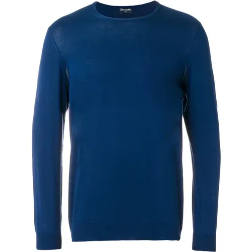 Pullover,Round-neck Knitwear,Sweatshirts,Blauer Crew-Neck Sweater - Drumohr - Modalova