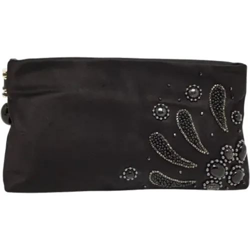 Pre-owned Satin clutches , Damen, Größe: ONE Size - Bvlgari Vintage - Modalova