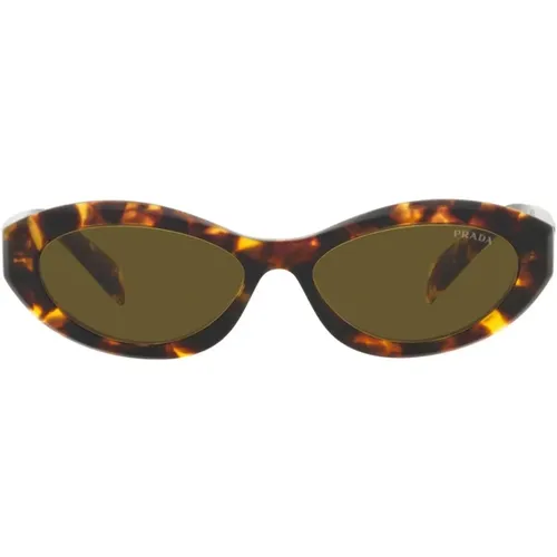 Womens Tortoise Cateye Sunglasses , female, Sizes: 55 MM - Prada - Modalova