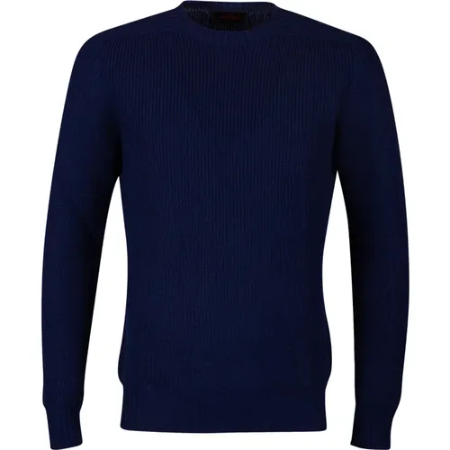 Crew-Neck Rain Wool Sweater , male, Sizes: 2XL, L, XL - Gran Sasso - Modalova