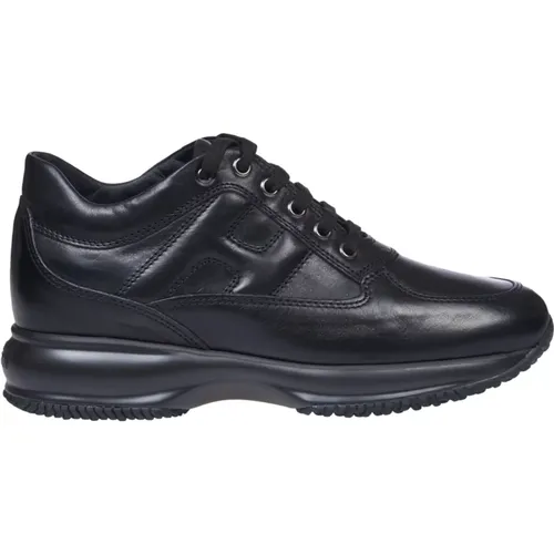 Schwarze Interaktives Modell Leder Sneakers - Hogan - Modalova