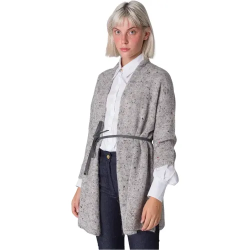 Multicolor Tweed Cardigan , Damen, Größe: XL - Le Tricot Perugia - Modalova