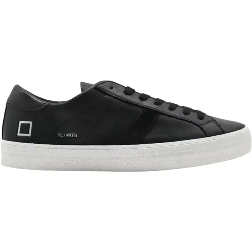 Vintage Schwarze Low Top Sneakers - D.A.T.E. - Modalova