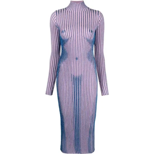Striped Dress with Trompe lOeil Print , female, Sizes: S - Jean Paul Gaultier - Modalova