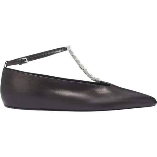 Leather Ballerina Shoes , female, Sizes: 6 UK, 5 UK, 4 UK, 3 UK - Jil Sander - Modalova