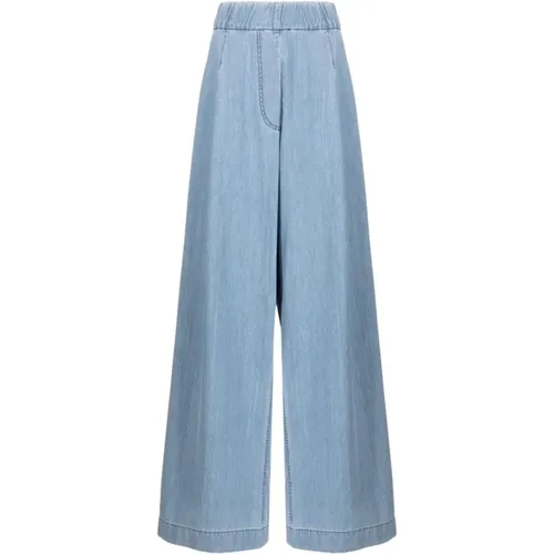 Wide Leg Blaue Denim Jeans , Damen, Größe: W30 - Dries Van Noten - Modalova