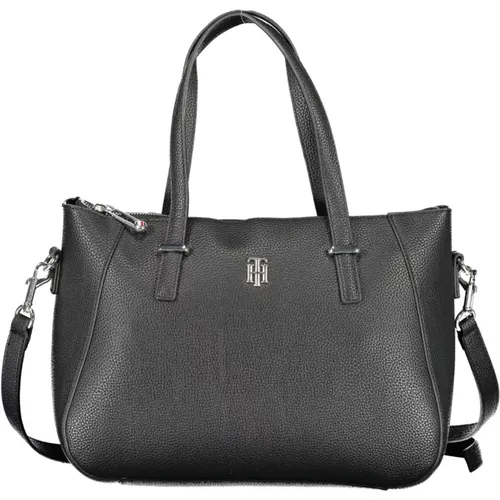 Schwarze Damenhandtasche mit abnehmbarem Riemen - Tommy Hilfiger - Modalova