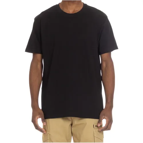 Schwarzes Baumwoll-T-Shirt mit Logo , Herren, Größe: M - Department Five - Modalova