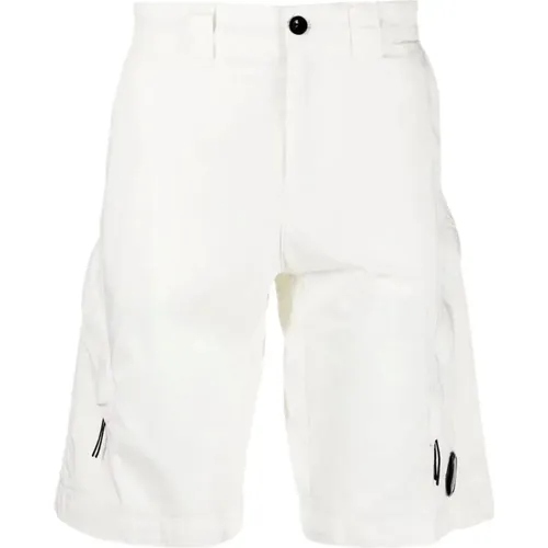 Cargo Bermuda Shorts in Weiß Twill , Herren, Größe: XL - C.P. Company - Modalova