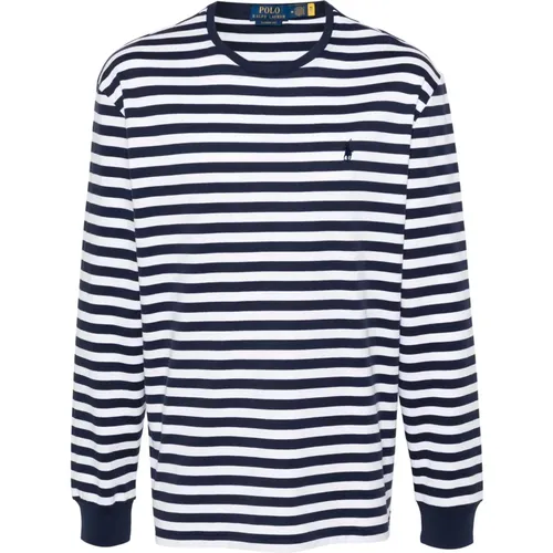 Striped crew-neck sweatshirt , male, Sizes: L, XL, 2XL - Ralph Lauren - Modalova