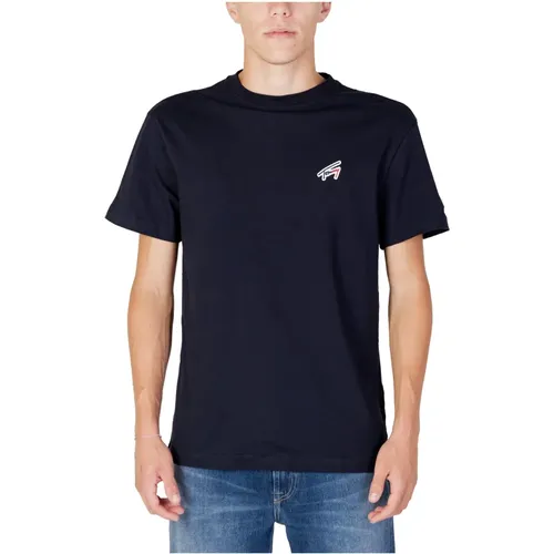 Mens Signature T-Shirt , male, Sizes: L, XL, M, S - Tommy Jeans - Modalova