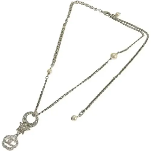 Pre-owned Silver necklaces , female, Sizes: ONE SIZE - Chanel Vintage - Modalova