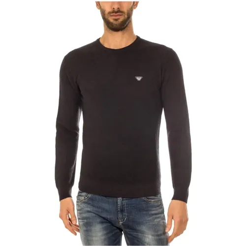 Gemütlicher Strickpullover , Herren, Größe: L - Armani Jeans - Modalova