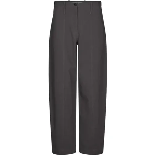 Bio-Baumwolle High-Waist Wide-Leg Hose , Damen, Größe: S - Samsøe Samsøe - Modalova