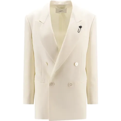 Double-Breasted Blazer with Mother-of-Pearl Buttons , female, Sizes: M, L - Lardini - Modalova