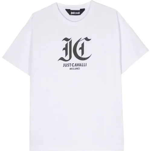 Weiße T-Shirts Polos für Männer , Herren, Größe: XL - Just Cavalli - Modalova