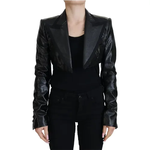 Schwarze Crop Blazer Jacke - Dolce & Gabbana - Modalova