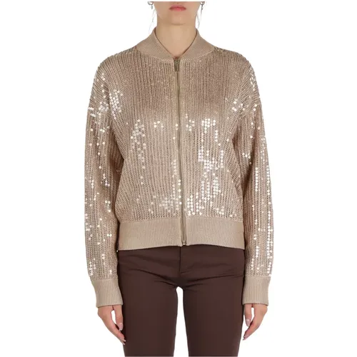 Sequin Bomber Cardigan in Viscose , female, Sizes: L, XS, M, XL, S - Marciano - Modalova