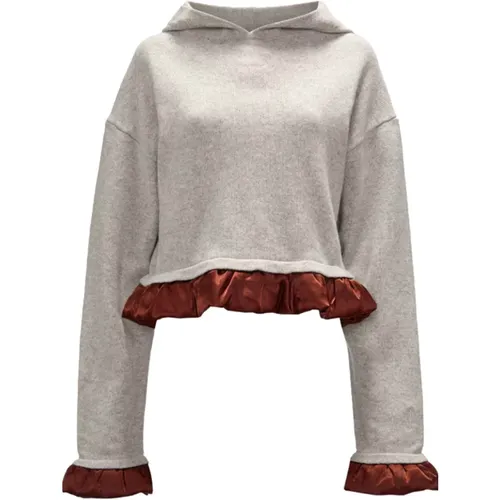 Grauer Merinowollstrickpullover , Damen, Größe: S - JW Anderson - Modalova