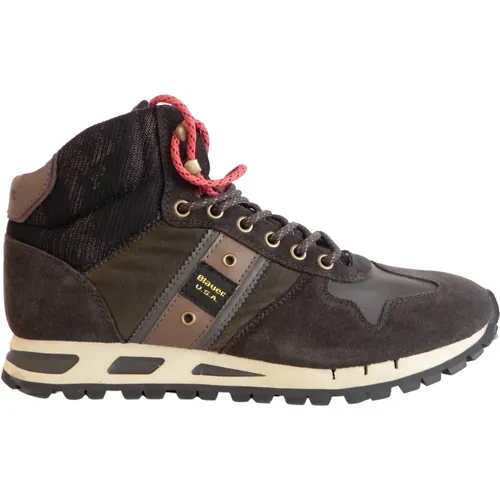 High Top Sneakers with Fabric Interior , male, Sizes: 11 UK - Blauer - Modalova