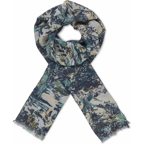 Stylish Wool Scarf Teal , female, Sizes: ONE SIZE - Masai - Modalova