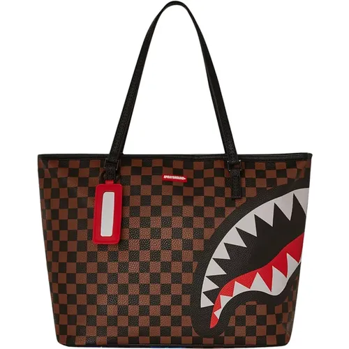 Sharks Stickers Tote Bag Classic , female, Sizes: ONE SIZE - Sprayground - Modalova