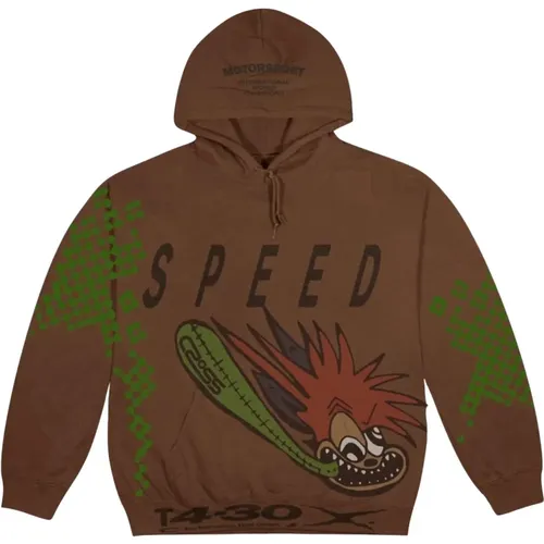 Limitierte Auflage Speed Hoodie Braun , Herren, Größe: M - Travis Scott - Modalova