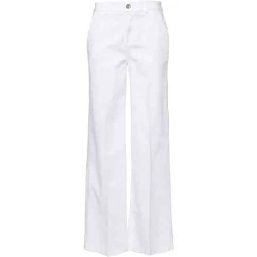Cotton Twill Weave Trousers , female, Sizes: W28 - Liu Jo - Modalova