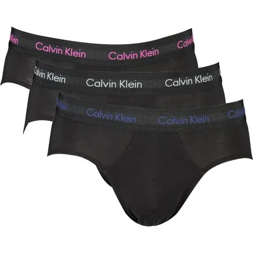 Pack of Three Cotton Underwear with Elastic Waistband and Logo Detailing , male, Sizes: S - Calvin Klein - Modalova