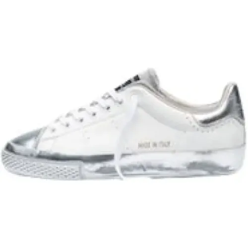Silver Leather Sneakers , male, Sizes: 3 UK, 4 UK, 5 UK - Hidnander - Modalova