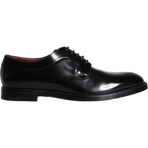 Calf Leather Derby Dress Shoes , male, Sizes: 10 1/2 UK, 9 UK - Dolce & Gabbana - Modalova