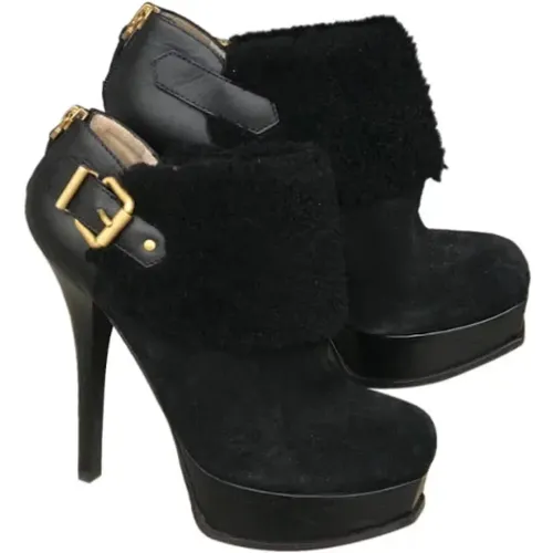 Pre-owned Suede boots , female, Sizes: 6 1/2 UK - Fendi Vintage - Modalova