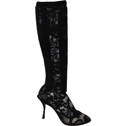 Elegante Spitzensocken Stiefel Schuhe Pumps - Dolce & Gabbana - Modalova