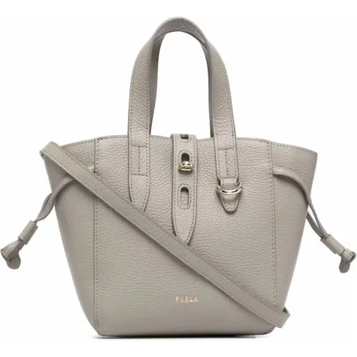 Grey Net Mini Tote Bag , female, Sizes: ONE SIZE - Furla - Modalova