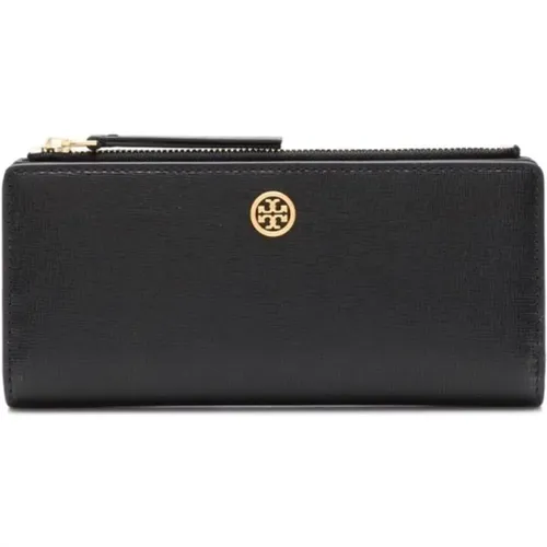 Robinson Zip Slim Wallet - Elegant Leather , female, Sizes: ONE SIZE - TORY BURCH - Modalova