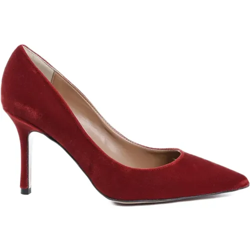 Roter Samt High Heel Pump , Damen, Größe: 38 EU - 19v69 Italia - Modalova