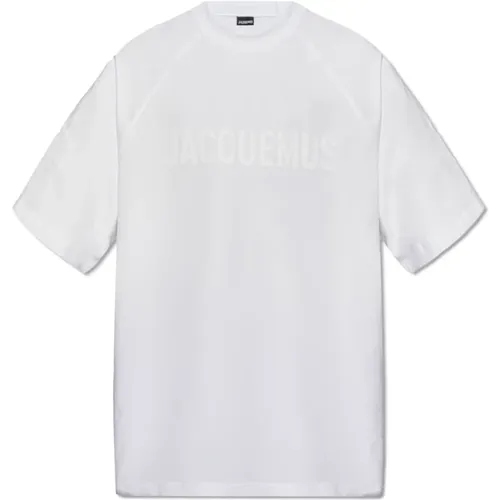 Typo T-Shirt mit Logo , Herren, Größe: M - Jacquemus - Modalova