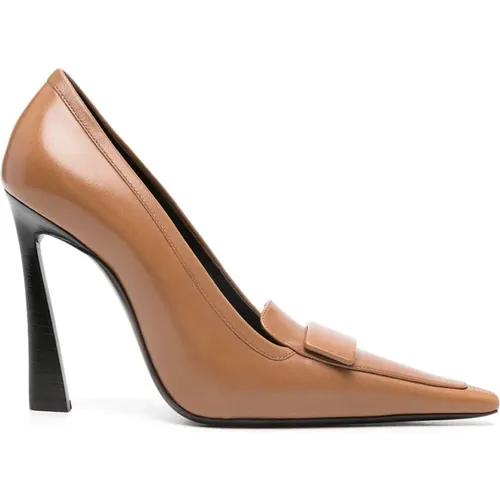 Elegante Schwarze Lederpumps - Saint Laurent - Modalova