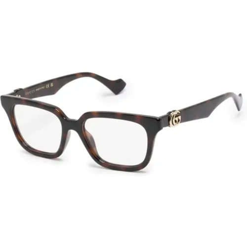 Braun/Havanna Optische Brille Stilvolles Must-Have , Damen, Größe: 53 MM - Gucci - Modalova