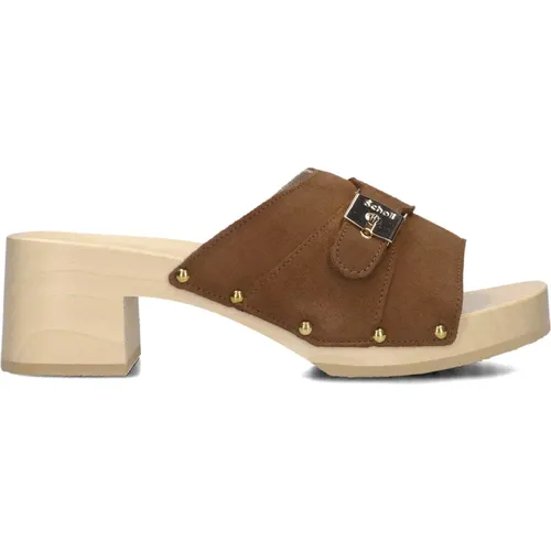 Braune Wildleder Clogs Pescura Sarah , Damen, Größe: 41 EU - Scholl - Modalova