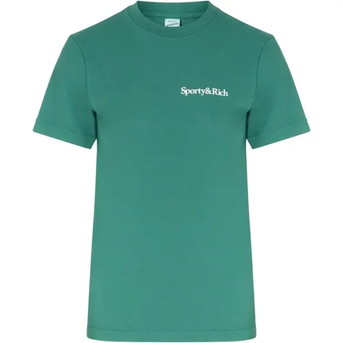 Gesundheit ist Reichtum T-Shirt , Damen, Größe: S - Sporty & Rich - Modalova