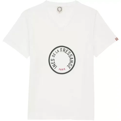Aurore V-Ausschnitt T-Shirt khaki , Damen, Größe: XL - Ines De La Fressange Paris - Modalova