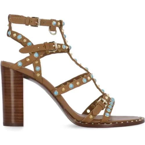Heeled Sandals with Studs , female, Sizes: 4 UK - Ash - Modalova