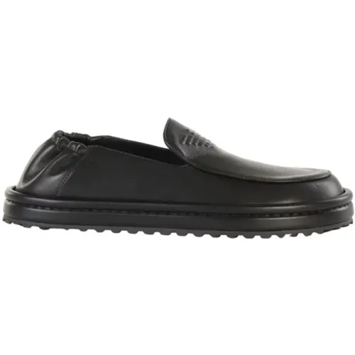 Timeless Leather Mocassins , male, Sizes: 8 UK - Emporio Armani - Modalova