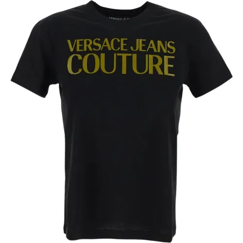 Logo Baumwoll T-Shirt - Versace Jeans Couture - Modalova