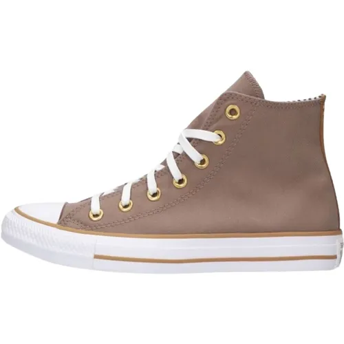 Taupe Herringbone High Top Sneakers , Damen, Größe: 37 1/2 EU - Converse - Modalova