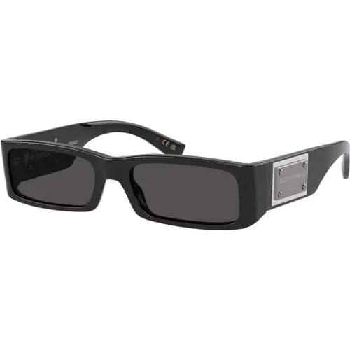 Dark Grey Sunglasses , male, Sizes: 55 MM - Dolce & Gabbana - Modalova