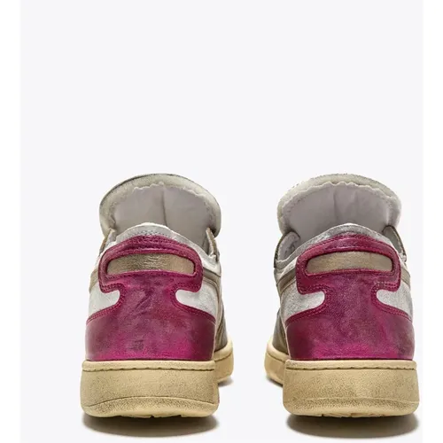 Roségoldene Low-Top-Sneakers , Damen, Größe: 37 EU - Diadora - Modalova