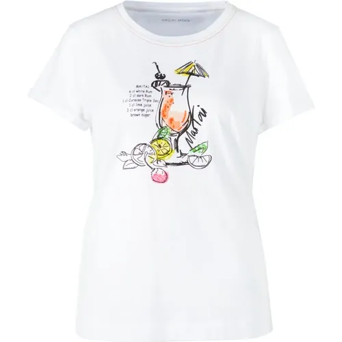 Mai-Tai Rezept Print T-Shirt , Damen, Größe: L - Marc Cain - Modalova